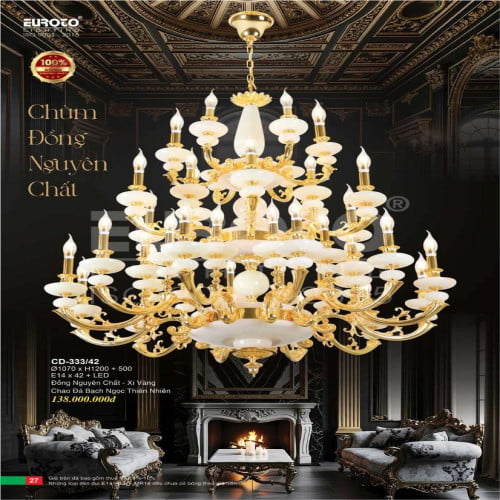 Đèn chùm đồng Euroto CD-333/42