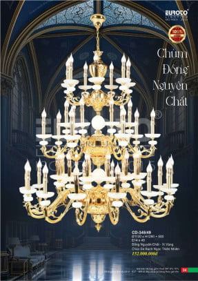 Đèn chùm đồng Euroto CD-345/49