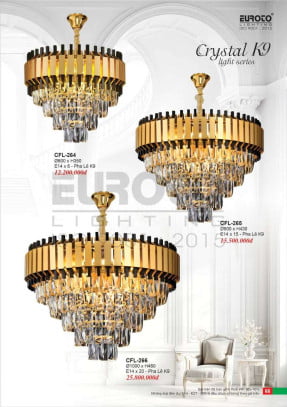 Đèn chùm pha lê Euroto CFL-264, CFL-265, CFL-266
