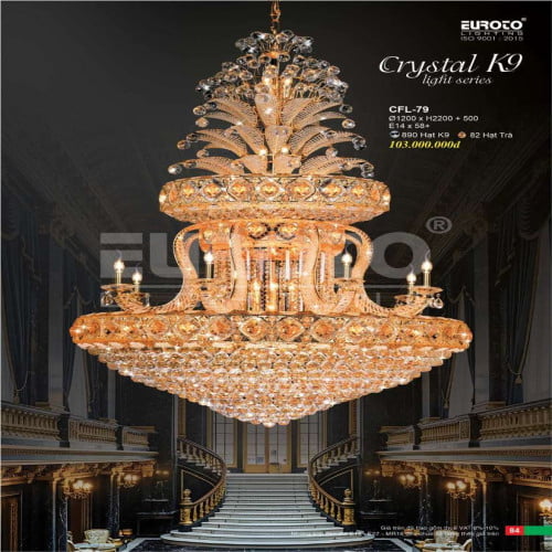 Đèn chùm pha lê Euroto CFL-79