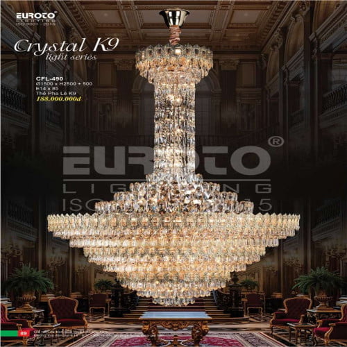 Đèn chùm pha lê Euroto CFL-490