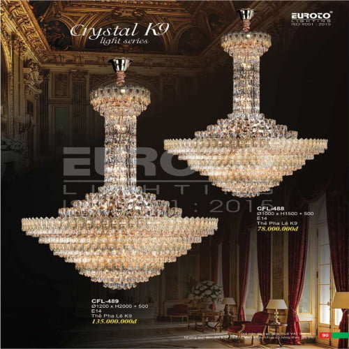 Đèn chùm pha lê Euroto CFL-488, CFL-489