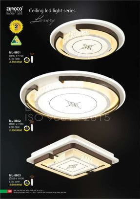 Đèn mâm led Euroto ML-8601, ML-8602, ML-8603