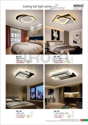 Đèn mâm led Euroto ML-37, ML-38, ML-39, ML-40