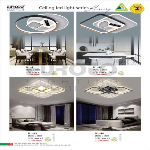 Đèn mâm led Euroto ML-41, ML-42, ML-43, ML-44