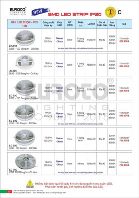Đèn led SMD STRIP Euroto LC-31C, LC-32C, LC-33C, LC-34C, LC-35C, LC-36C