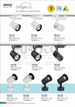 Đèn spotlight Euroto FR-321, FR-322, FR-323, FR-324, FR-325, FR-326, FN-327, FN-328, FN-329, FN-330