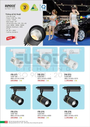 Đèn spotlight Euroto FR-371, FR-372, FR-373, FR-374, FR-375, FR-376