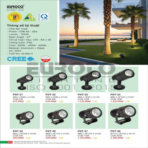 Đèn chiếu tia Euroto FNT-31, FNT-32, FNT-33, FNT-34, FNT-35, FNT-36, FNT-37, FNT-38