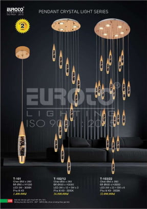 Đèn thả Euroto T-101, T-102/12, T-103/22