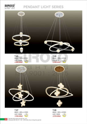 Đèn thả Euroto T-85, T-86, T-87, T-88