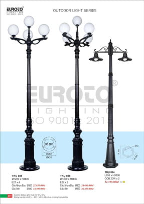 Đèn trụ Euroto Trụ 084, Trụ 085, Trụ 086