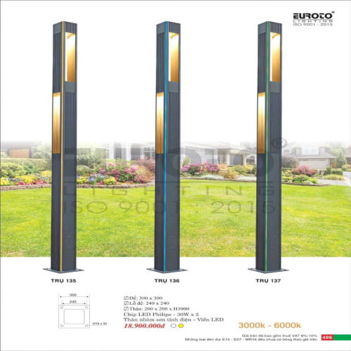Đèn trụ Euroto Trụ 135, Trụ 136, Trụ 137