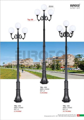 Đèn trụ Euroto Trụ 314, Trụ 315, Trụ 316