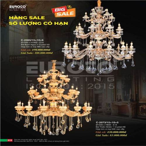 Đèn chùm Euroto C-2065/15+10+6, C-2073/15+10+5