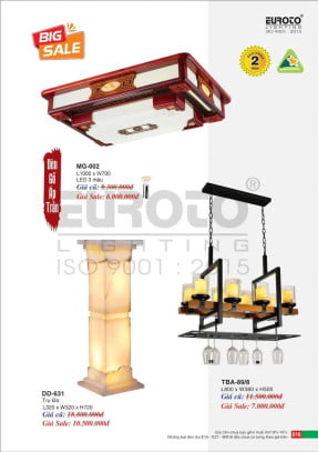 Đèn thả Euroto TBA-89/8, MG-002, DD-631