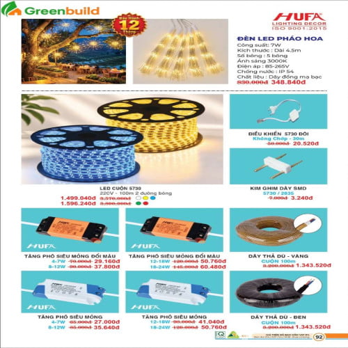 Hufa LED CUỘN 5730, ĐÈN LED PHÁO HOA
