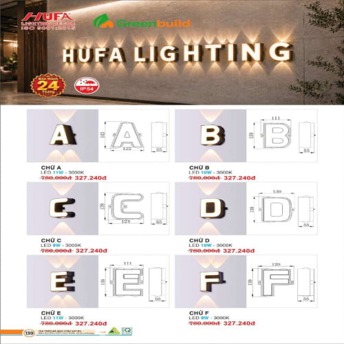 Hufa CHỮ A, CHỮ B, CHỮ C, CHỮ D, CHỮ E, CHỮ F