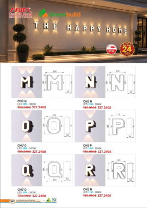 Hufa CHỮ M, CHỮ N, CHỮ O, CHỮ P, CHỮ Q, CHỮ R