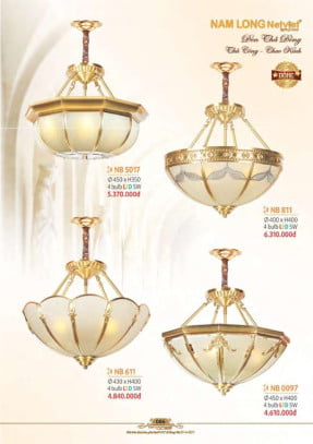 Đèn thả đồng Nam Long Netviet NB 5017, NB 811, NB 611, NB 0097