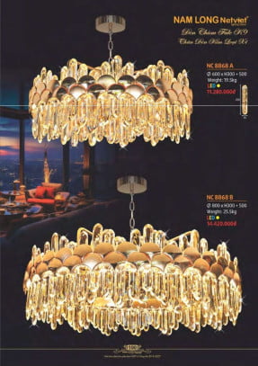 Đèn chùm Nam Long Netviet NC 8868A, NC 8868B