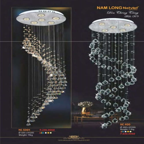 Đèn chùm Nam Long Netviet NC 5001, NC 400