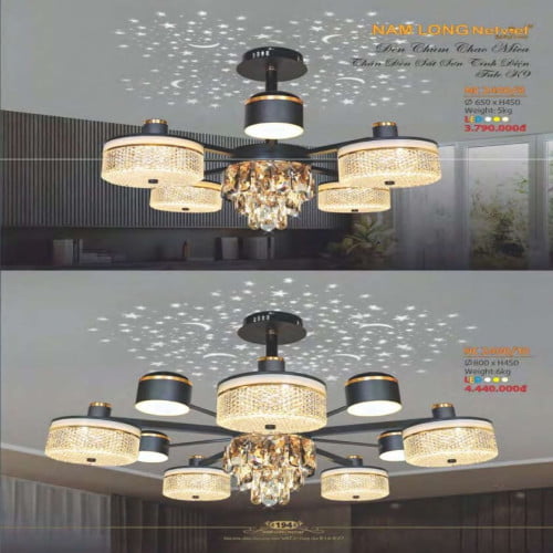 Đèn chùm Nam Long Netviet NC 2400/8, NC 2400/10