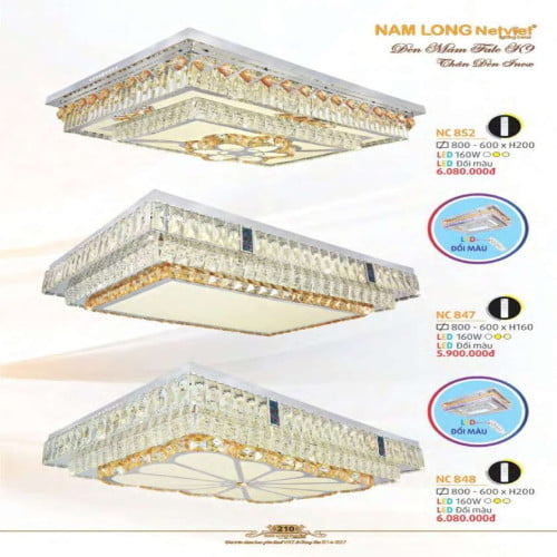 Đèn mâm Nam Long Netviet NC 852, NC 847, NC 848