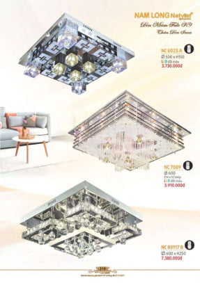 Đèn mâm Nam Long Netviet NC 6023A, NC 7089, NC 80117B