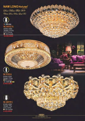 Đèn mâm Nam Long Netviet NC 90927A, NC 9133A, NC 28919C