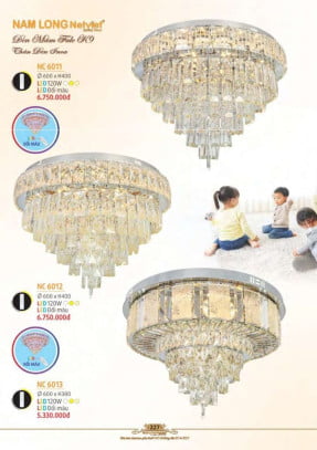 Đèn mâm Nam Long Netviet NC 6011, NC 6012, NC 6013