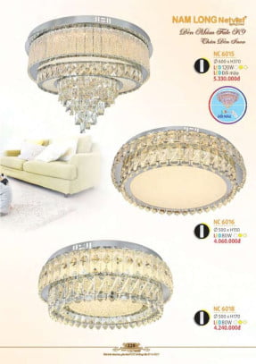 Đèn mâm Nam Long Netviet NC 6015, NC 6016, NC 6018