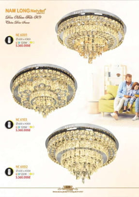 Đèn mâm Nam Long Netviet NC 6001, NC 6103, NC 6002