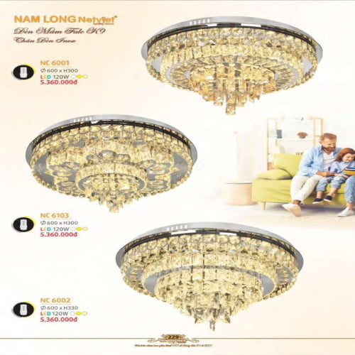 Đèn mâm Nam Long Netviet NC 6001, NC 6103, NC 6002
