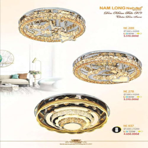 Đèn mâm Nam Long Netviet NC 280, NC 278, NC 037