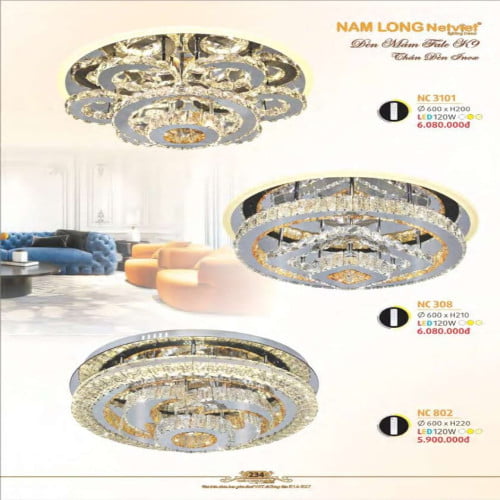 Đèn mâm Nam Long Netviet NC 3101, NC 308, NC 802