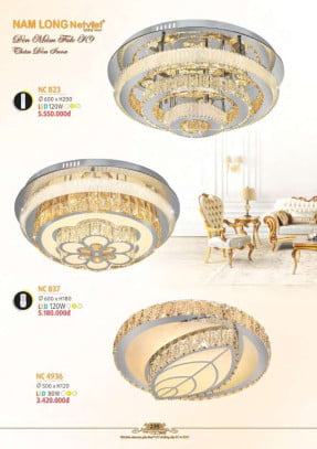 Đèn mâm Nam Long Netviet NC 823, NC 837, NC 4936
