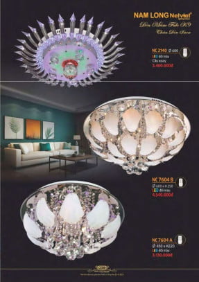 Đèn mâm Nam Long Netviet NC 2140, NC 7604B, NC 7604A