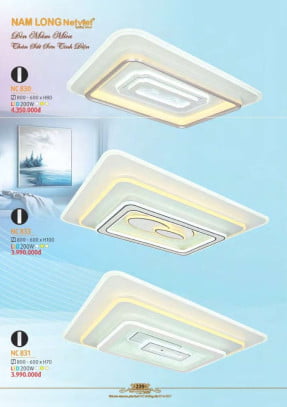 Đèn mâm Nam Long Netviet NC 830, NC 831, NC 833