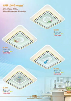 Đèn mâm Nam Long Netviet NC 841, NC 842, NC 843, NC 844