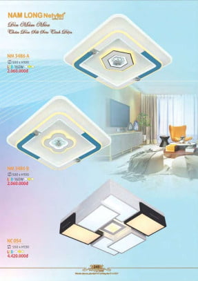 Đèn mâm Nam Long Netviet NM 3486A, NM 3486B, NC 054