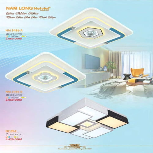 Đèn mâm Nam Long Netviet NM 3486A, NM 3486B, NC 054