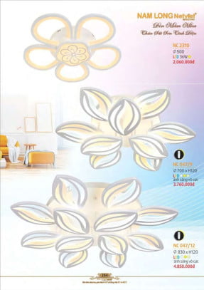 Đèn mâm Nam Long Netviet NC 2310, NC 047/9, NC 047/12