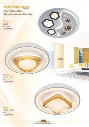 Đèn mâm Nam Long Netviet NC 2313, NC 057, NC 058