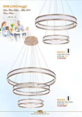 Đèn thả Nam Long Netviet NB 644A, NB 644B