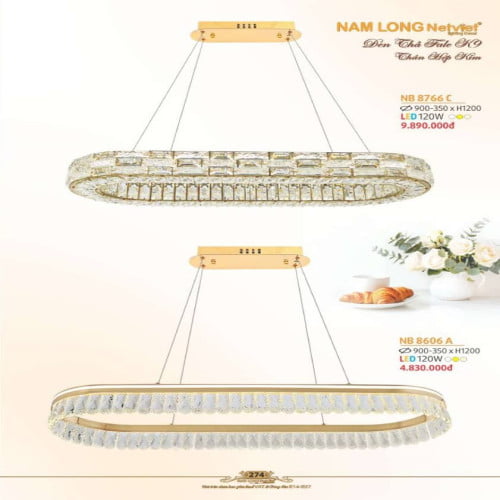 Đèn thả Nam Long Netviet NB 8766C, NB 8606A
