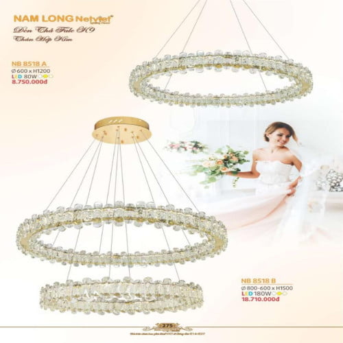 Đèn thả Nam Long Netviet NB 8518A, NB 8518B