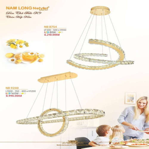 Đèn thả Nam Long Netviet NB 8754, NB 9240