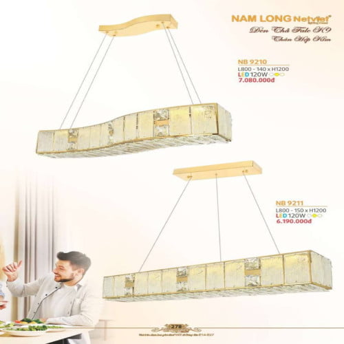 Đèn thả Nam Long Netviet NB 9210, NB 9211