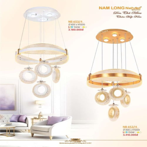 Đèn thả Nam Long Netviet NB 652/4, NB 643/4